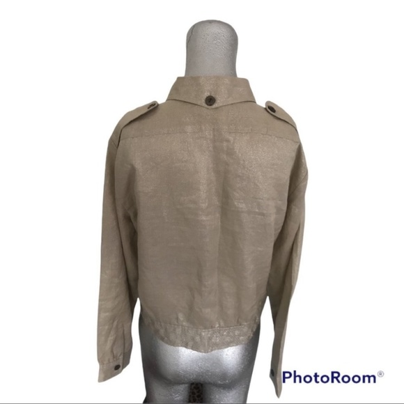 4/$20 Kula Kula Ramie neutral sand tan blouse jacket - Picture 5 of 10